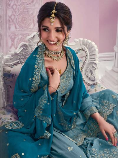 RANG RASIYA BY OS DESIGNER CHINON PAKISTANI SALWAR SUIT WHOLESALER IN INDIA